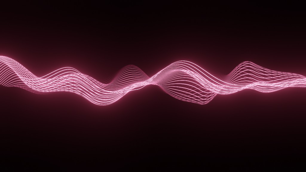 Project 1 — neon pink wave ribbons on black