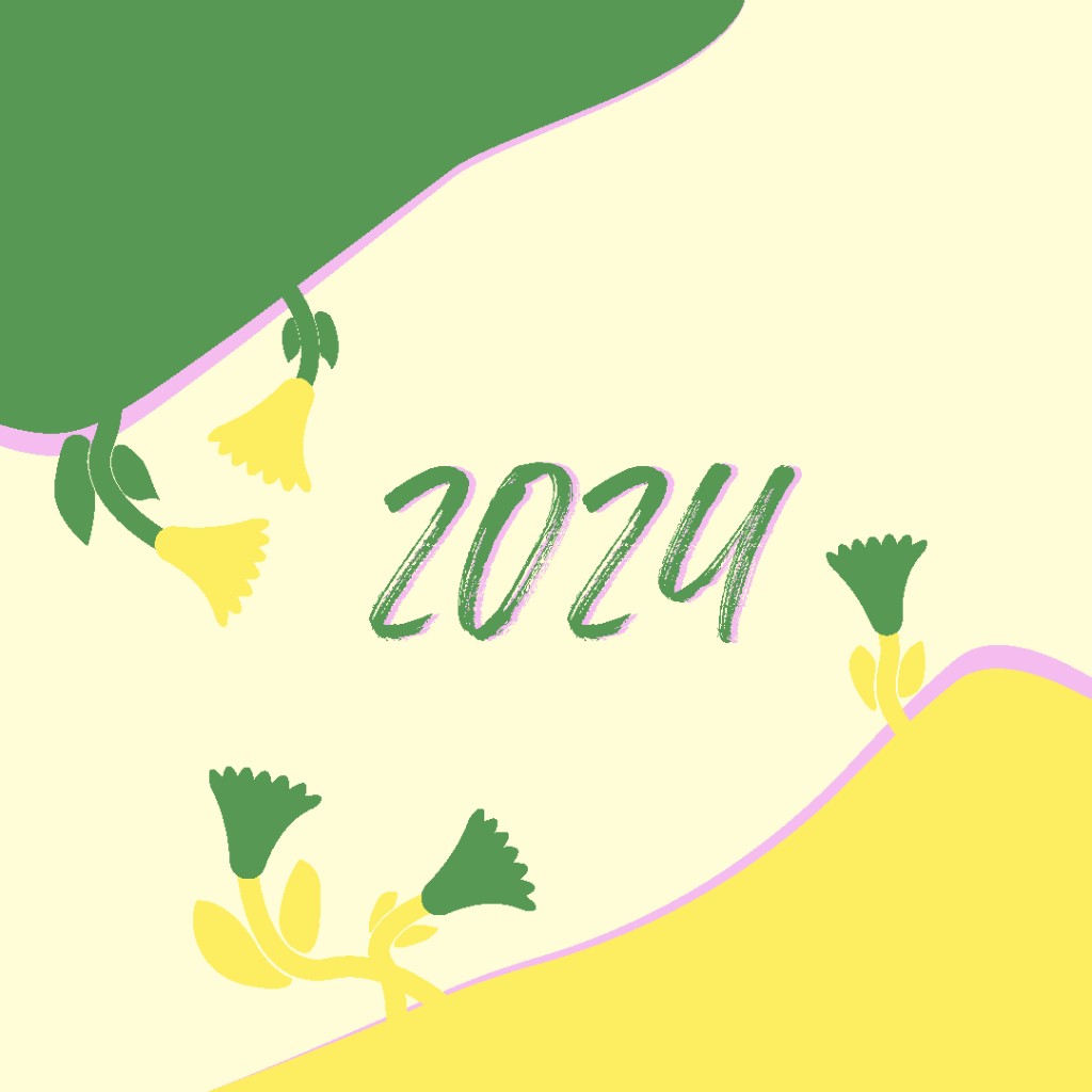 Social — floral template variant (hanging blooms)