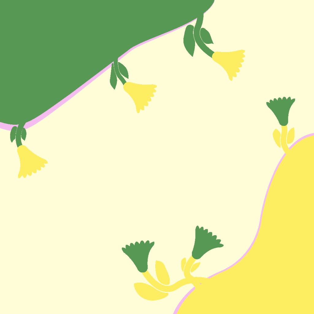 Social — Spring title treatment with floral frame