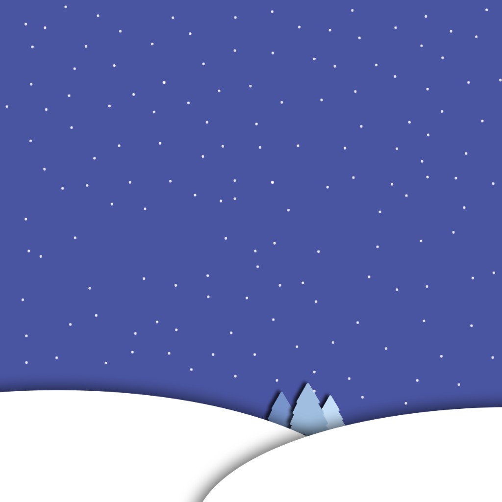 Social — winter scene variant (three trees)