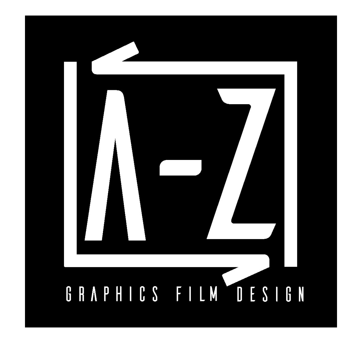 Logo — white A–Z mark with Graphics Film Design tagline