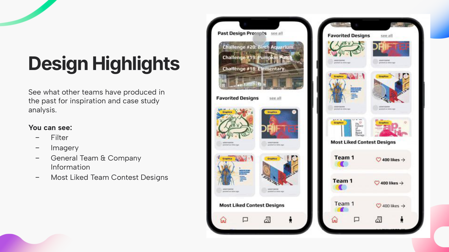Final — Design highlights and past contest work