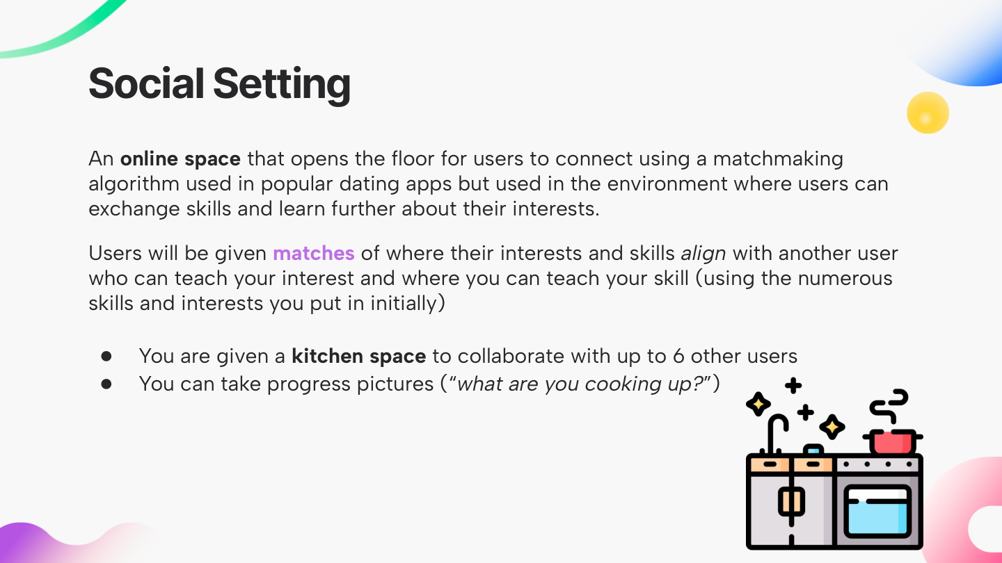 Phase I — Social setting: matchmaking and skill-exchange concept (Skill-It era)