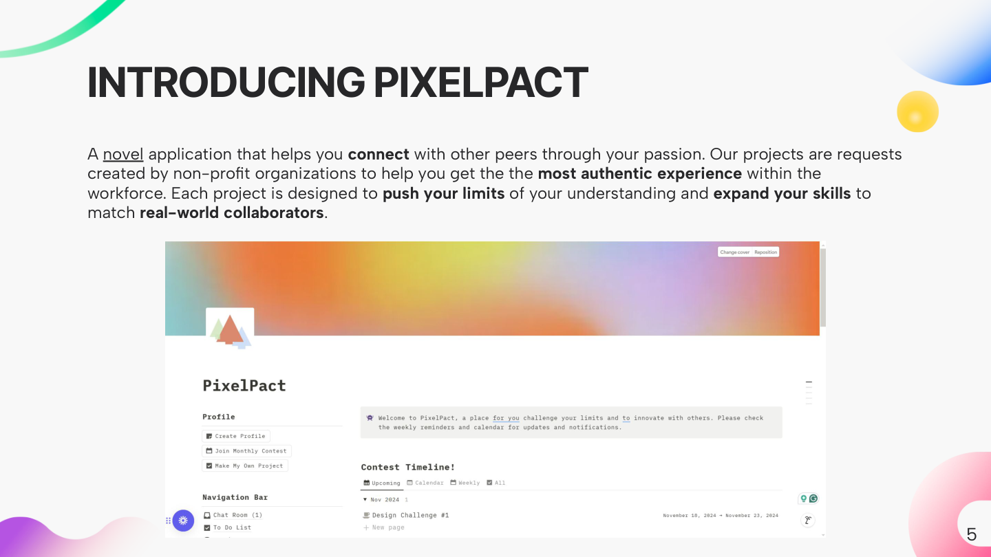 Phase III — Introducing PixelPact (nonprofit prompts, monthly projects)