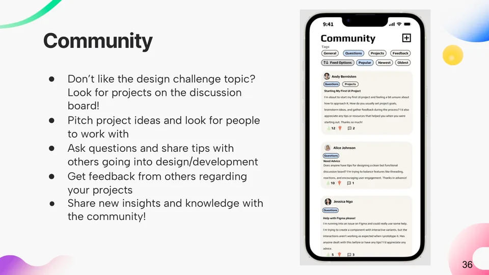 PixelPact community feedback interface screens