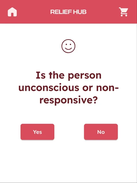 Responsiveness question in the ReliefHub questionnaire