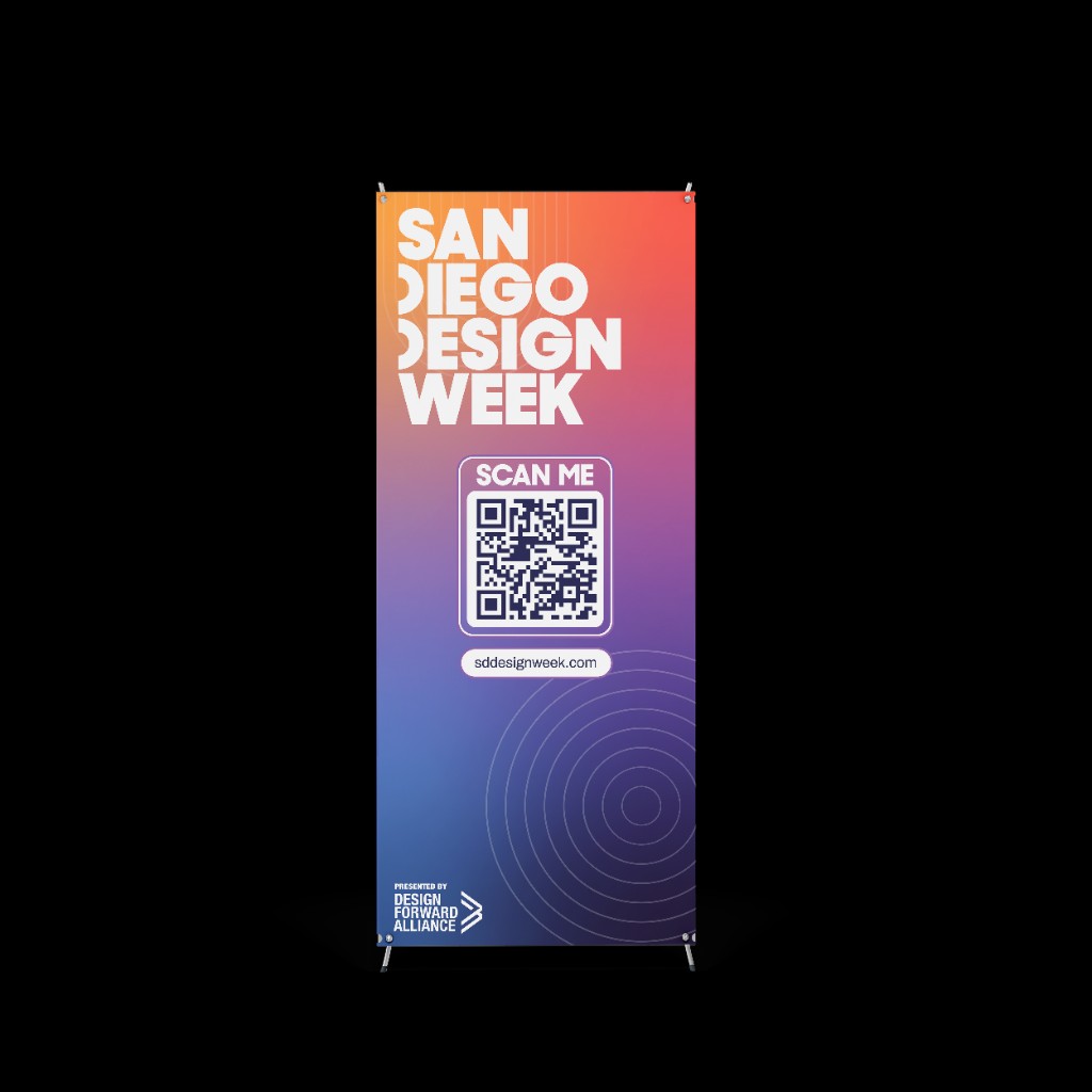 San Diego Design Week standing event banner